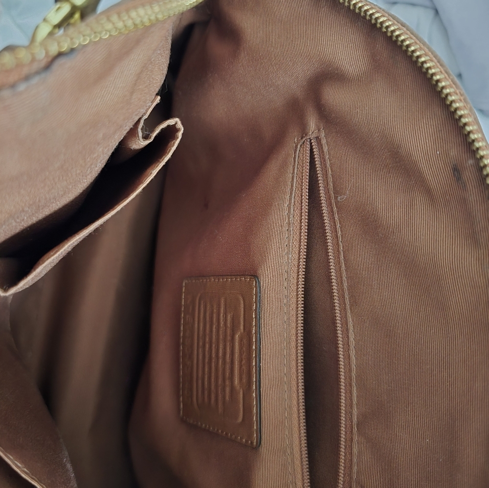 Leather coach purse